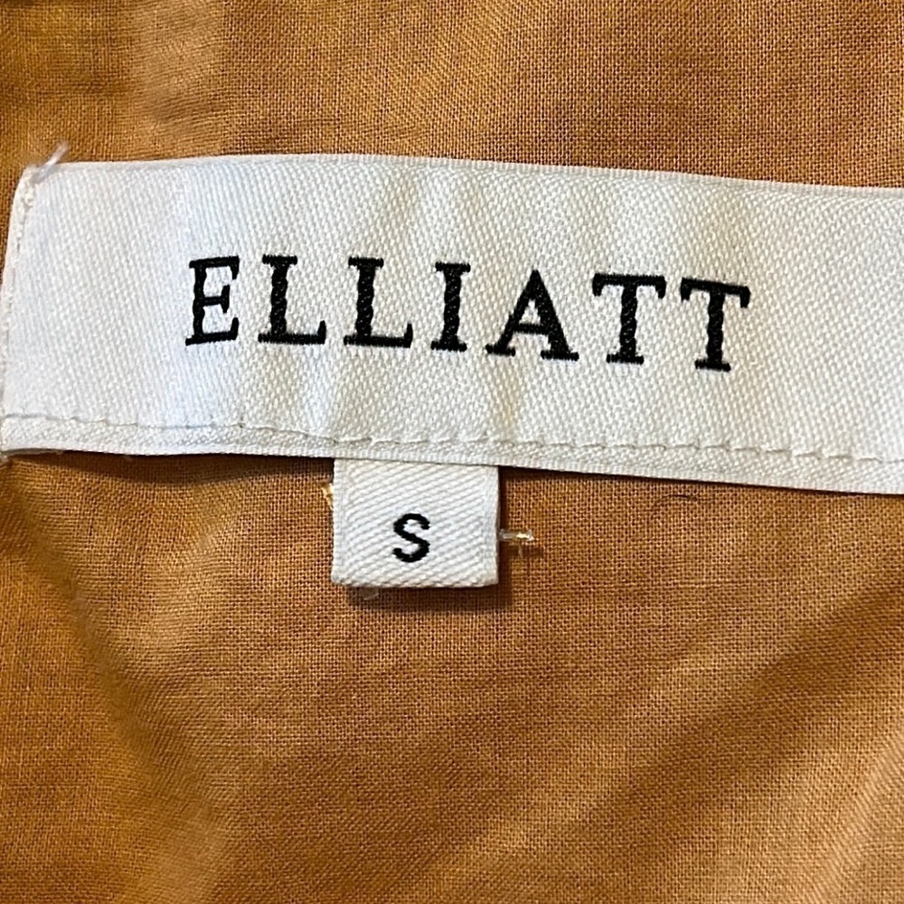 Elliatt Gold Halter Tiered Asymmetric Midi Cocktail Dress Satin Size Small New - Picture 6 of 14